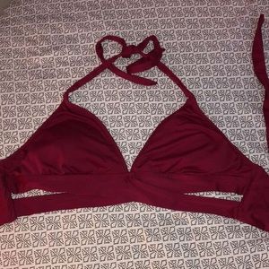 Maroon Bikini Top